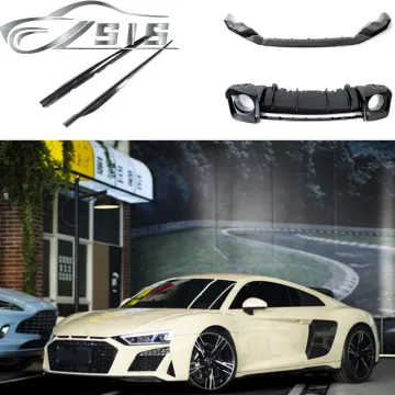 2023 R8 Dry Carbon Fiber Body Kit: Front Lip Spoiler, Side Skirts, Rear Diffuser