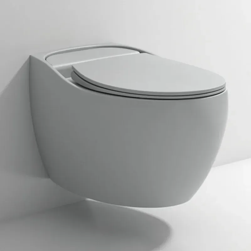 Colorful Ceramic Wall-Hung Toilet Egg Shape