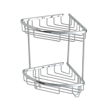 Scaffale angolare lucido cromo per il bagno