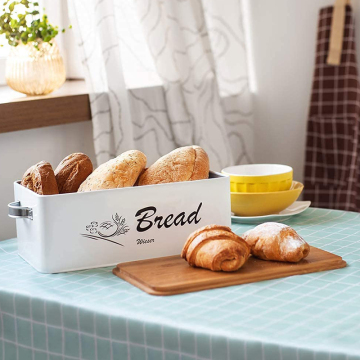 Stainless Steel Bread Bin with Bamboo Lid