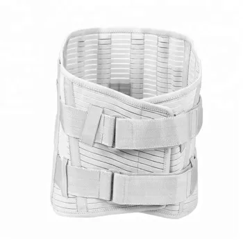 Waist Support Brace White Neoprene Back Belt