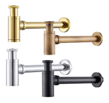 Chrome Bathroom Sink Drain Brass Drainer Set
