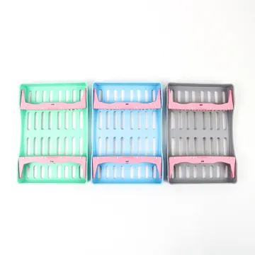 Autoclavable Plastic Dental Tool Sterilization Cassette - 10 Instrument Tray