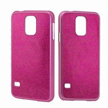 Mobile phone case, for Samsung galaxy s 5 case, PC + glitter plane back cover shell