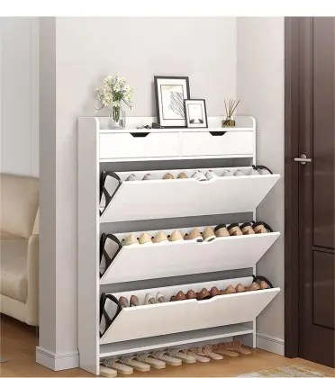 Ultra-Thin Shoe Cabinet: A Simple Wooden Entry Door Solution for Porch Partition