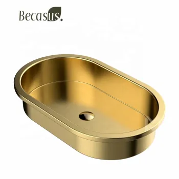 Golden Gunmetal Hotel Basin Sink and Stainless Steel Bathroom Faucet