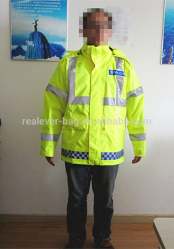 UB-2 190T police reflective adult raincoat