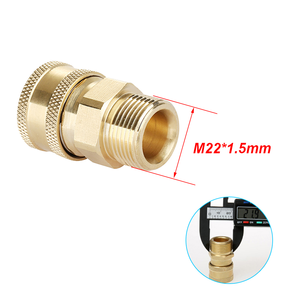 Adaptateur masculin M22 Connecteur de laiton à haute pression M22