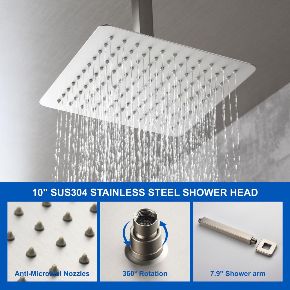 brushed nickel shower system 88009bn 9