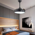 Simple fashion black color ceiling fan with light