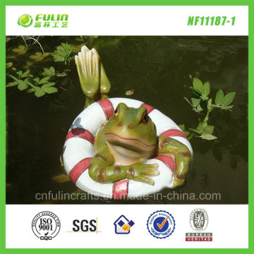 Resin Frog Pond Floater for Garden Decor (NF11187-1)