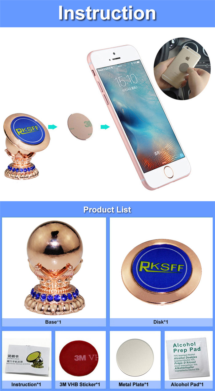 Magnetic mobile phone stand Rose Gold