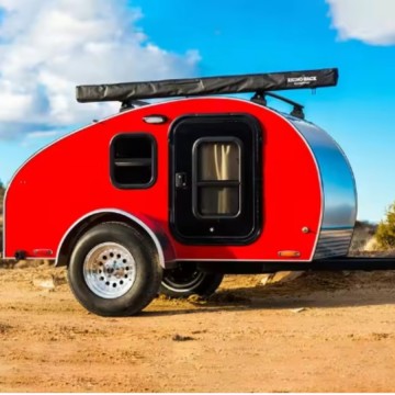 off-road Camper Camping Travel Teardrop Trailer With Tent
