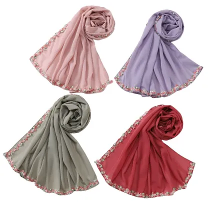 ODM Handmade Islamic Chiffon Hijab for Promotional Use