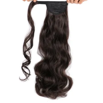 Cheap price Wrap Around Long Straight Ombre Pony Tail Hair Extension Synthetic Fiber