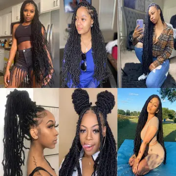 36 Inch Dreadlocs Soft New Faux Locs Crochet Hair Synthetic Hair Extensions 21 Stands/Pack  Faux Nu Locs Synthetic Crochet hair