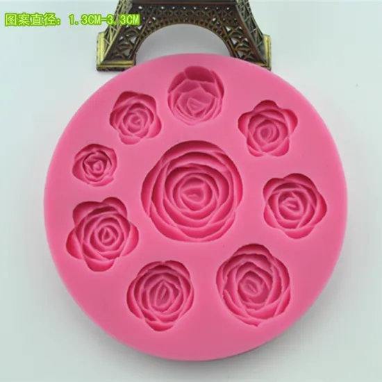 backing rose shape silicone cake mold decoration mold
