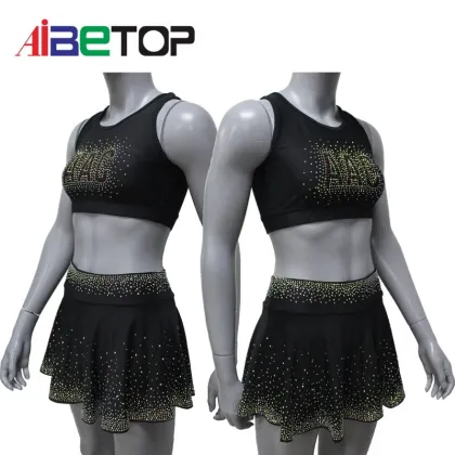 Black Dance Cheerleading Practice Wear