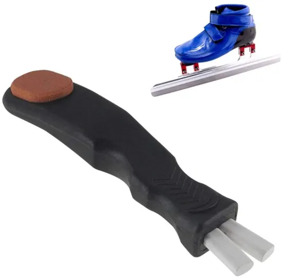 Professional Ice Hockey Skate Sharpener with Replacements: Multi-Function Tool featuring Ceramic and Steel Honing Stones