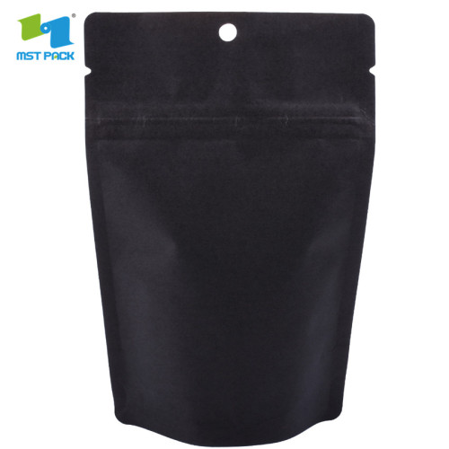 atacado matte preto laminado bolsas stand up