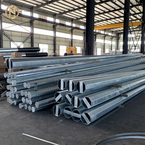 Galvanized Steel Power Line Pole For Electrical Power Transmission