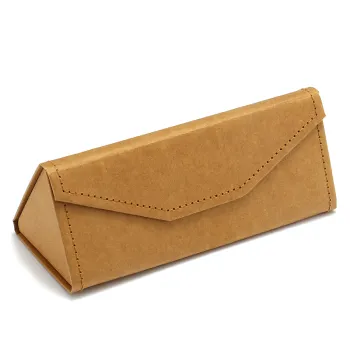 2023 Custom Wholesale Folding Triangular Kraft Paper Sunglasses Box Cases Packaging