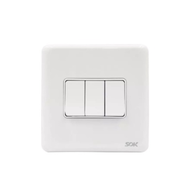 3 Gang 1 Way Switches 16A wall switch