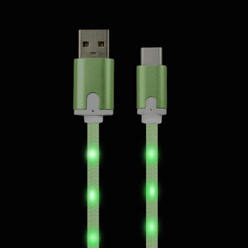 best sellers usb charging cable LED light type C cable for smartphone