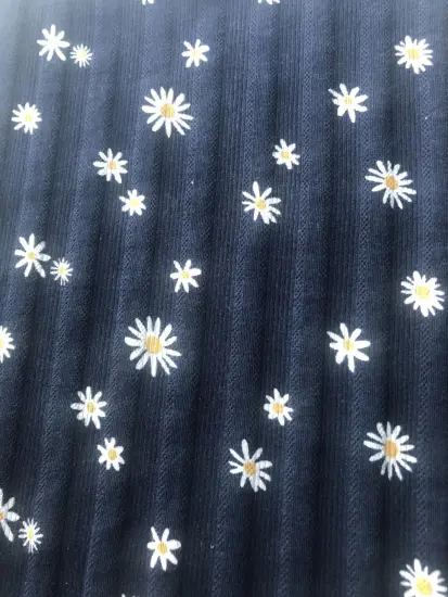 Cotton Span Print Transfer Rib