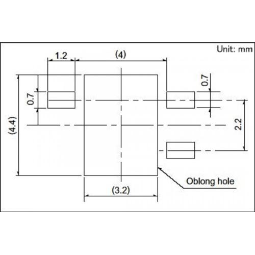 Interruptor de acción unidireccional con barra deslizante de 3,3 mm de altura