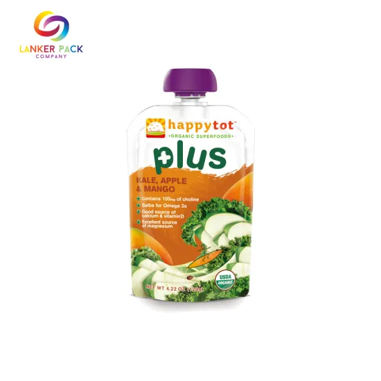 Sealable Leakproof Plastic Juice Pouch With Spout