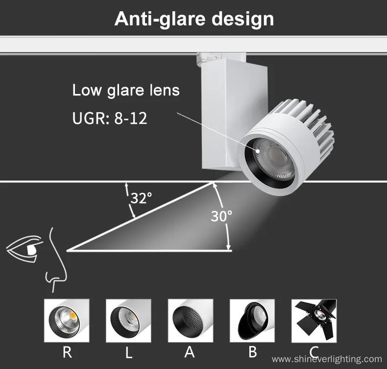 Anti-Glare Clothes Stores LED Track Spot Light