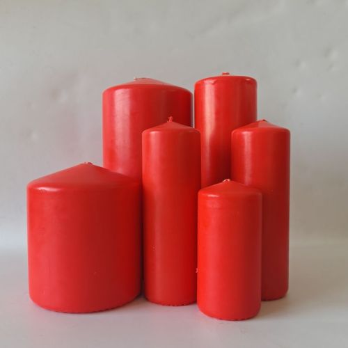 Home Wedding Decoration Red Pillar Candle Home Restaurant