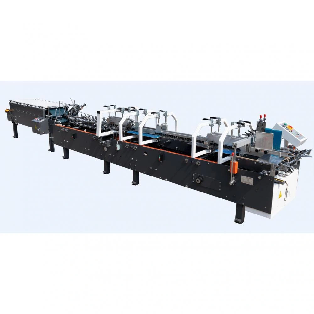 Automatic Carton Box straight line Folder Gluer Machine with Pre ...