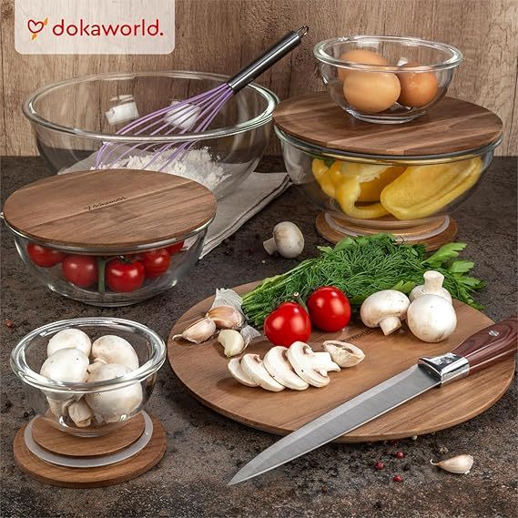 Stackable and space saving nested glass bowl