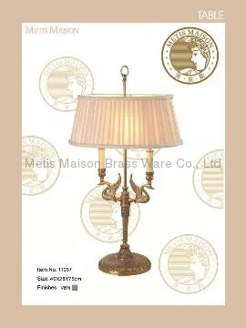 antique copper light table lamp,antique table lamps,swan decoration