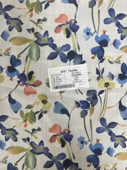 Eco-Friendly 100% Ramie Print Fabric for Sustainable Fashion