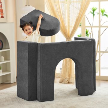 Kids Play Room: Sofa Sets & Building Blocks for Castle Gates