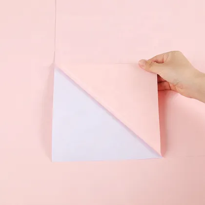 Candy Pink PVC Wallpaper for Bedroom Decoration