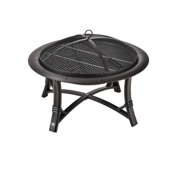 28 Inch Round Charcoal BBQ Grill: Perfect Outdoor Cooking Solution for Patio, Garden, and Backyard with Essential Cookware Set
