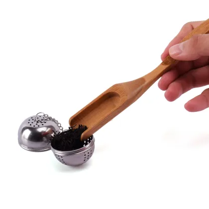 Natural Bamboo Wood Tea Scoop for Loose Leaf Teas and Coffee