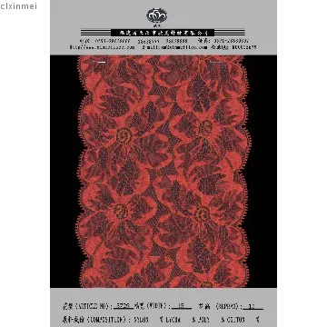 double color elastic nylon rayon lace