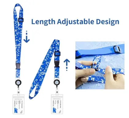 Waterproof Adjustable Cruise Lanyard: Secure Key Card Holder with Detachable Buckle for Ships and Cruises