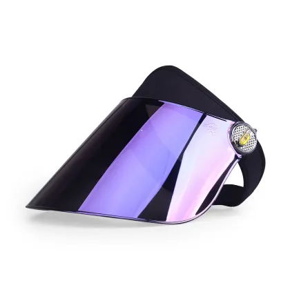 Purple mirror laser uv hard visor hat
