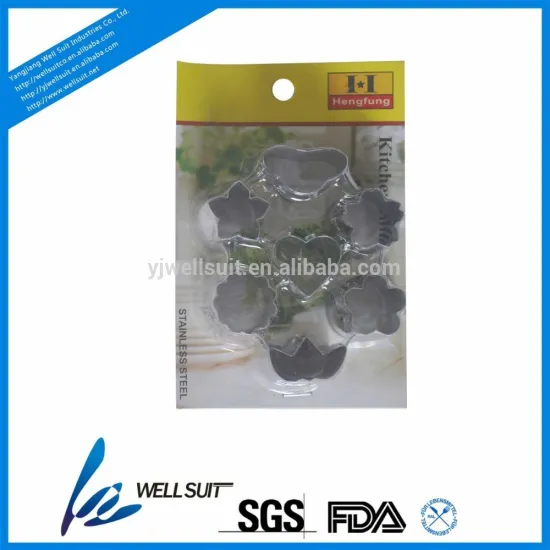 high quality stainless steel cookie molds with pp holder