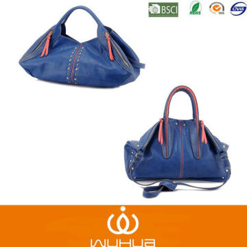 2014 New Fashion Blue Pu Ladies Handbags/Bags