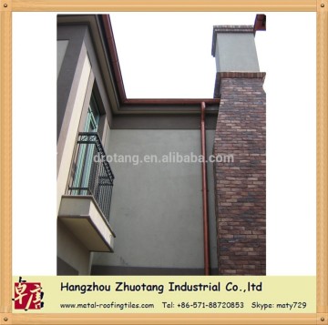 Copper rain gutter and downspouts