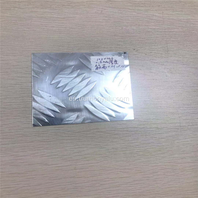 Placa de patrón de nervadura alta de aluminio anodizado 3003 5052