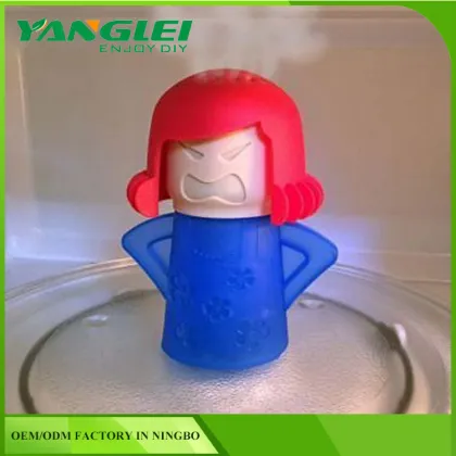 Eco-friendly Portable Plastic Angry Mama Microwave Cleaner