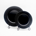 piastre di stoviglie in ceramica ciotola ciotola nera in rilievo
